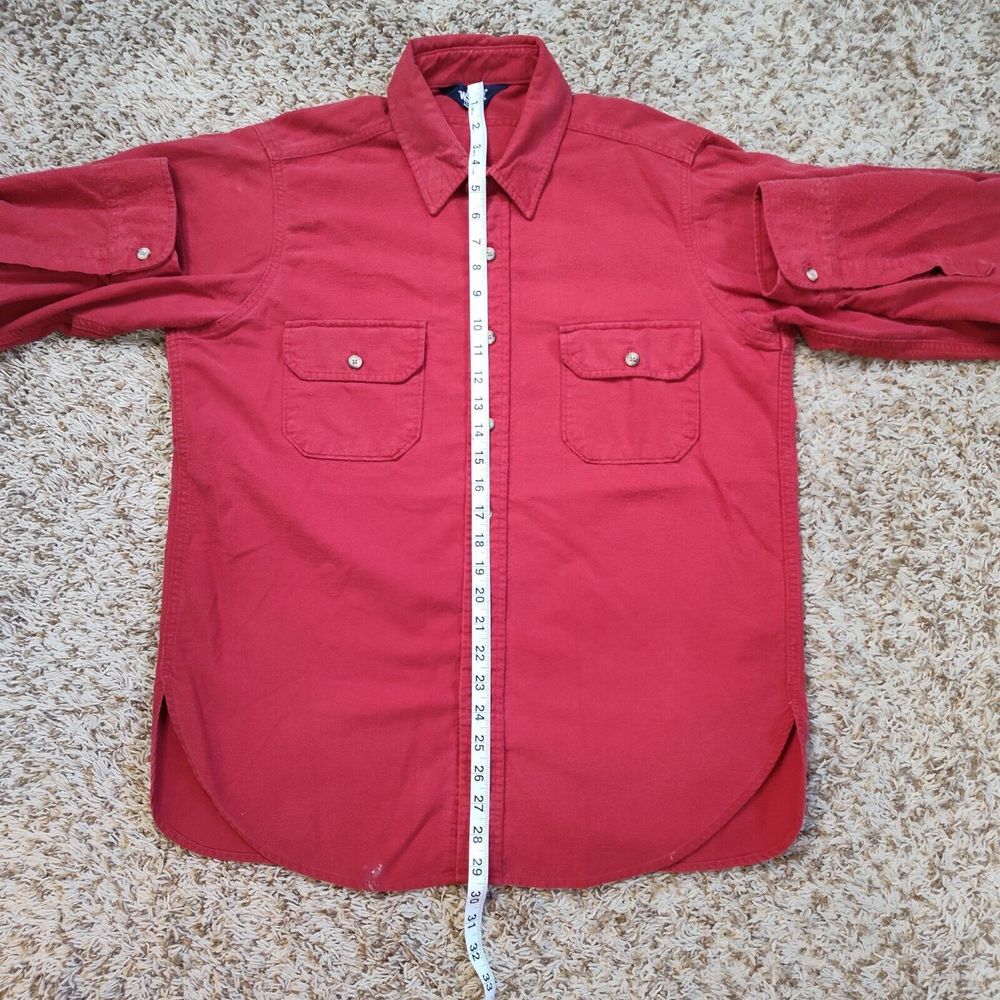 Vintage Woolrich Men Size L Chamois USA Long Sleeve‎ Button Up Shirt - Picture 8 of 11